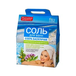 Соль для ванн Озеро Баскунчак Народные рецепты антицеллюлитная моделирующая, 500 г - Сүрөт 1