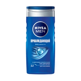 Гель для душа Nivea Men пробуждающий, 250 мл - Сүрөт 1