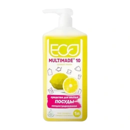 Средство для мытья посуды с ароматом лимона Eco Multimade 10, 1 л  - Picture 1