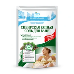 Сибирская рапная соль для ванн Fito косметик хвойная, 500 г - Сүрөт 1