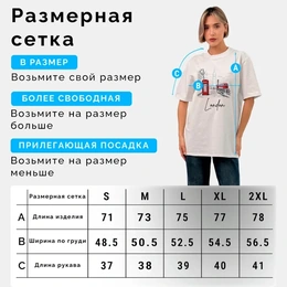 Футболка базоваяe унисекс "Британская Классика Лондонский стиль", белая - Сүрөт 3