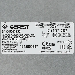 Варочная поверхность газовая Gefest СГ СН 2340 К33 черный - Сүрөт 5