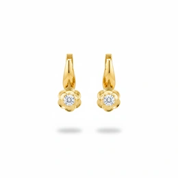 Серьги в красном золоте 585, вес 3,40 г - Сүрөт 1