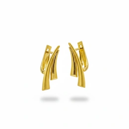 Серьги в желтом золоте 585, вес 4,15 - Сүрөт 1