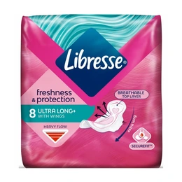 Прокладки гигиенические Freshness Protection Libresse, Ultra Long, 8 шт - Сүрөт 1