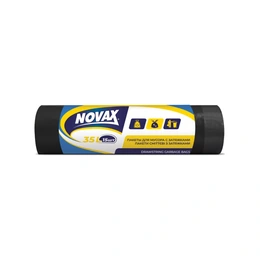 Пакеты для мусора с затяжками Черные 35 л Novax, 15 шт

 - Сүрөт 1