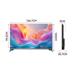 Телевизор YASIN 75″ 75M8G 4KUHD WebOS TV - Сүрөт 2