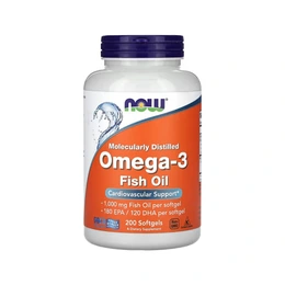 Добавка NOW Omega-3, 200 капсул - Сүрөт 1
