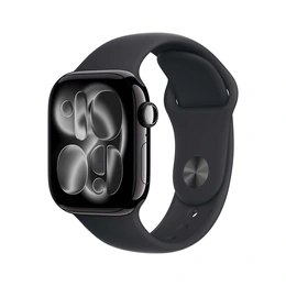 Apple Watch Series 11 GPS 46mm Jet Black Aluminum Case with Black Sport Band – M/L - Сүрөт 1