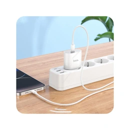 Зарядное устройство HOCO DC114 Terminal single port PD20W (White) - Сүрөт 5