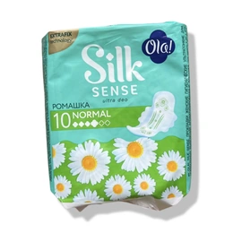 Прокладки гигиенические Ola! Silk Sense Ромашка 4 капель, 10 шт - Сүрөт 1