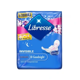 Прокладки Libresse Invisible Goodnight, 10 шт - Сүрөт 1