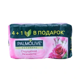Туалетное мыло Palmolive роза и молоко, 5*70 гр - Сүрөт 1