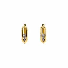 Серьги в желтом золоте 585, вес 5,15 г - Сүрөт 1