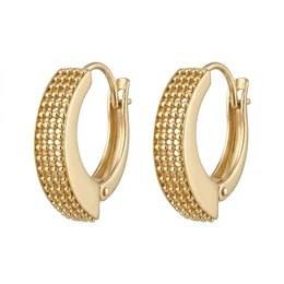 Серьги в желтом золоте 585, все 2,13 г - Сүрөт 1