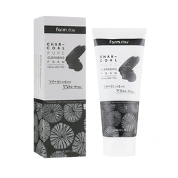 Очищающая пенка для лица FarmStay с древесным углем Charcoal Pure Cleansing Foam,180 мл - Picture 1