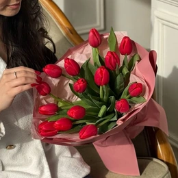 Букет тюльпанов, 15 шт - Сүрөт 1