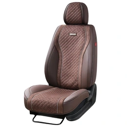 Комплект автомобильных чехлов на сидения MIRACLE, цвет кофе, 5 мест - Сүрөт 1