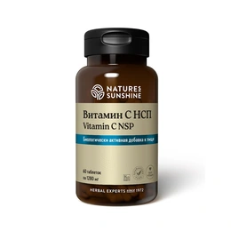 Витамин С НСП Natures Sunshine, Vitamin C NSP, 60 таблеток - Сүрөт 1