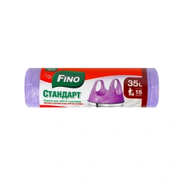 Пакеты для мусора Fino Стандарт с ручками 35 л, 15 шт - Сүрөт 1