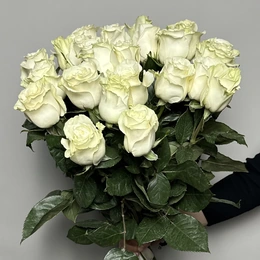 Розы белые, 21 шт - Сүрөт 1