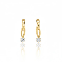 Серьги в желтом золоте 585, 1,16 грамм - Сүрөт 1