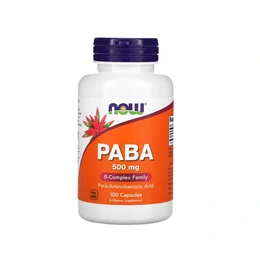 Добавка Now PABA B-Complex Family 500 мг, 100 капсул - Сүрөт 1