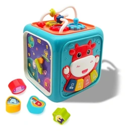 Развивающий игровой центр Activity Cube 6 в 1, голубой - Сүрөт 1