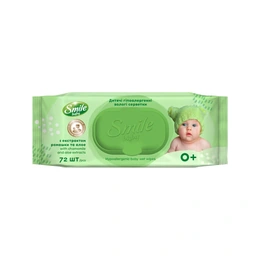 Влажные салфетки Smile Baby с экстрактом ромашки и алоэ вера, 72 шт - Сүрөт 1