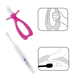 Детский набор Dentalpro Tofu Oyako Baby Teething 2-в-1 0–1,5 лет голубой - Сүрөт 2