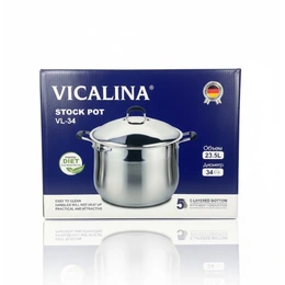 Кастрюля с крышкой Vicalina VL-34, 23,5 л - Сүрөт 2