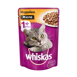 Влажный корм для кошек Whiskas с индейкой, 85 г - Сүрөт 1
