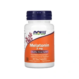 Витамины Now Foods Melatonin 3 mg, 60 капсул - Сүрөт 1
