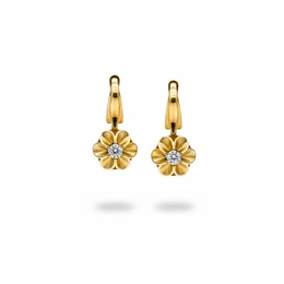 Серьги в красном золоте 585, вес 5,10 г - Сүрөт 1