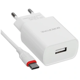Зарядное устройство Borofone BA20A Sharp, белый - Сүрөт 1