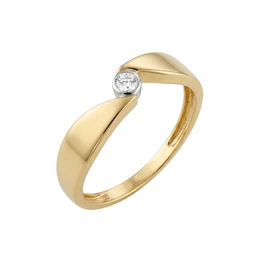 Кольцо в желтом золоте 585, размер 17, вес 1,75 г - Сүрөт 1