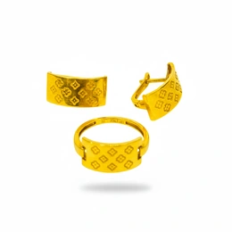 Комплект в желтом золоте 585, вес 8,4 г - Сүрөт 1