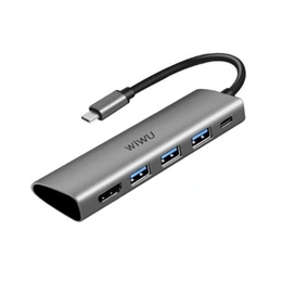 Адаптер-переходник Wiwu Alpha 531H 5 in 1 Type-C Hub - Сүрөт 1