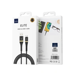 Кабель Wiwu Elite Wi-C009 USB Type-A к USB Type-C, 1,2 м, черный - Сүрөт 1