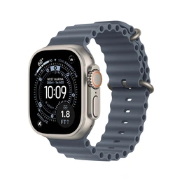 Apple Watch Ultra 3 GPS + Cellular 49mm Natural Titanium Case with Anchor Blue Ocean Band - Сүрөт 1