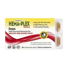 Добавка Nature’s Plus Hema-Plex, 30 таблеток - Сүрөт 1