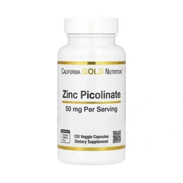Добавка California Gold Nutrition Zinc Picolinate 50 мг, 120 капсул - Сүрөт 1