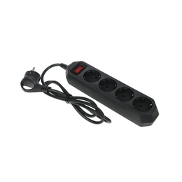 Сетевой фильтр ЭРА USF-M-4es-1.5m-B с заземлением черный, 1 шт - Сүрөт 1