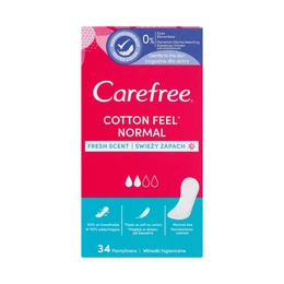 Прокладки ежедневные Fresh scent Normal Cotton feel Carefree, 34 шт - Сүрөт 1