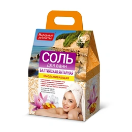 Соль для ванн Балтийская Янтарная Народные рецепты омолаживающая, 500 г - Сүрөт 1