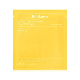 Маска для лица тканевая Biodance гидрогелевая Radiant Vita Niacinamide Real Deep Mask - Сүрөт 1