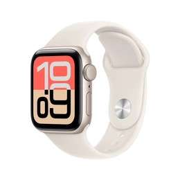 Apple Watch SE 3 GPS 40mm Starlight Aluminum Case with Starlight Sport Band – S/M - Сүрөт 1