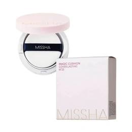 Классический тональный кушон Missha Magic Cushion Cover Lasting SPF 50+ PA+++, тон 23 бежевый, 15 мл - Изображение 3