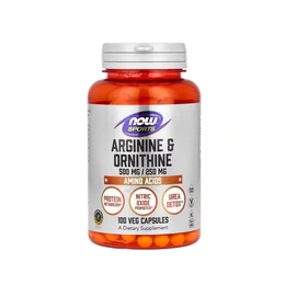 Аминокислоты Now Arginine & Ornithine, 100 капсул - Сүрөт 1