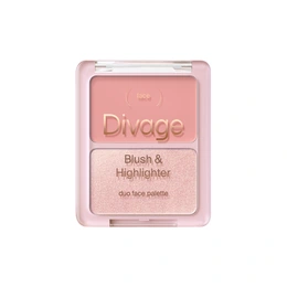 Универсальная палетка для лица Divage Blush & Highlighter Duo Face Palette тон 02 - Сүрөт 1